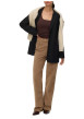 Thumbnail Pantalon en coton beige coupe bootcut pourvu de poches plaquées - Image 6
