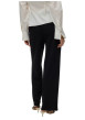 Thumbnail Pantalon chino noir à coupe bootcut pourvu d'une taille élastiquée - Image 4
