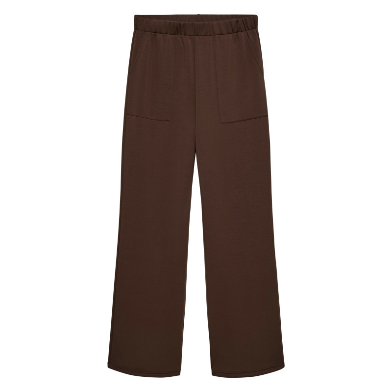 Vero Moda - Pantalon Chino Marron à Coupe Bootcut Pourvu D'une Taille élastiquée - Marron
