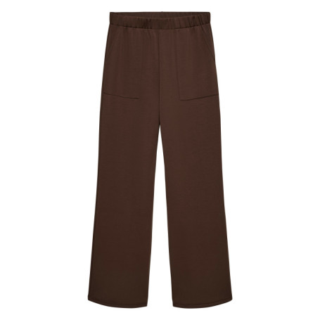 Pantalon chino marron à coupe bootcut pourvu...