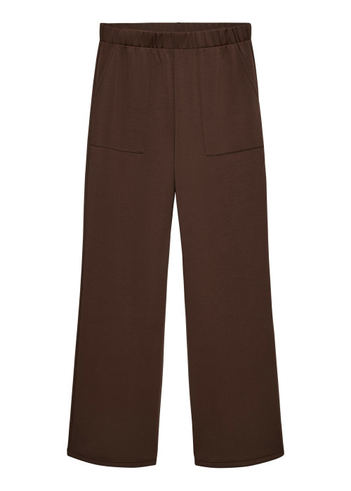 Pantalon chino marron à coupe bootcut pourvu...