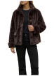 Thumbnail Manteau marron à coupe droite pourvu d'une fermeture boutonnée - Image 2