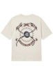 Thumbnail T-shirt blanc à col rond en coton agrémenté d'un imprmé logotypé au dos - Image 2