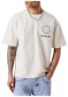 Thumbnail T-shirt blanc à col rond en coton agrémenté d'un imprmé logotypé au dos - Image 3
