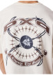 Thumbnail T-shirt blanc à col rond en coton agrémenté d'un imprmé logotypé au dos - Image 4