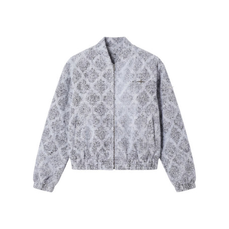 Veste bomber à motifs losanges géométriques...