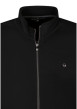 Thumbnail Sweat zippé en coton mélangé stretch noir pourvu d'un col semi-montant - Image 3