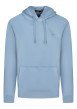 Thumbnail Sweat bleu uni à capuche avec une coupe droite et des manches longues