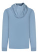 Thumbnail Sweat bleu uni à capuche avec une coupe droite et des manches longues - Image 2