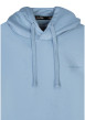 Thumbnail Sweat bleu uni à capuche avec une coupe droite et des manches longues - Image 3