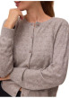 Thumbnail Gilet taupe à coupe droite pourvu d'un col rond et de manches longues - Image 4