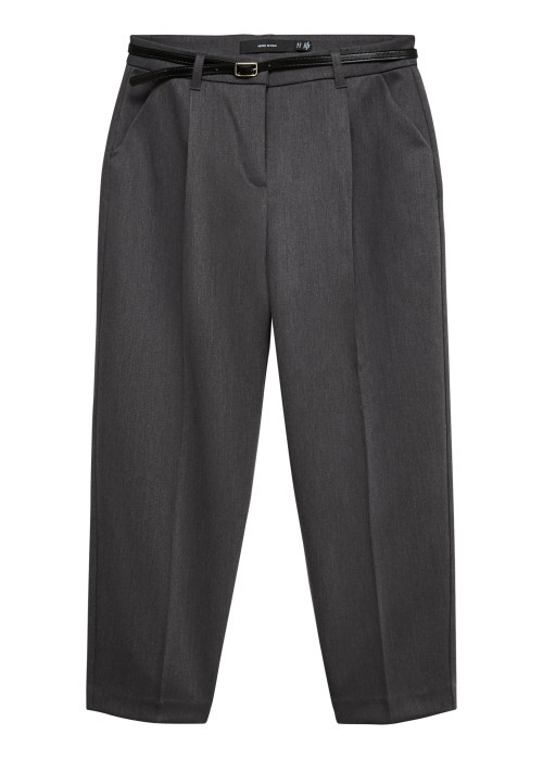 Pantalon chino anthracite à coupe droite pourvu...