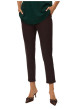 Thumbnail Pantalon chino marron à coupe droite pourvu d'une taille élastiquée - Image 3