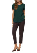 Thumbnail Pantalon chino marron à coupe droite pourvu d'une taille élastiquée - Image 6
