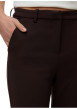 Thumbnail Pantalon chino marron à coupe droite pourvu d'une fermeture par zip et agrafe - Image 5