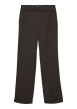 Thumbnail Pantalon chino marron à coupe droite pourvu d'une taille élastiquée