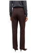 Thumbnail Pantalon chino marron à coupe droite pourvu d'une taille élastiquée - Image 4