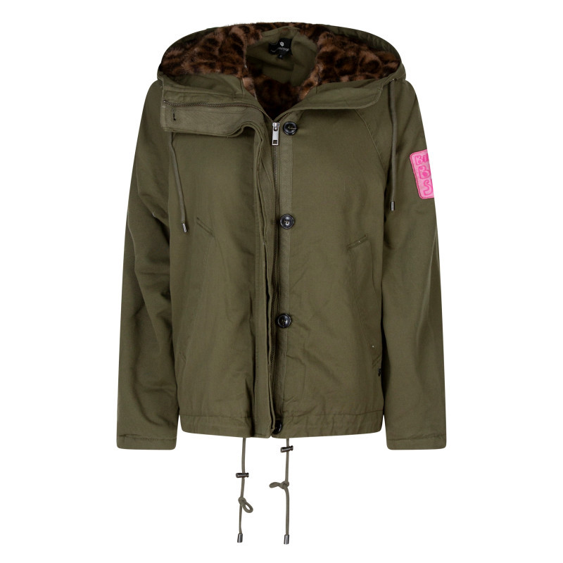 Freeman - Blouson Kaki à Coupe Droite Pourvu D'un à Capuche Et De Manches Longues - Vert Freeman - Blouson Kaki à Coupe Droite Pourvu D'un à Capuche Et De Manches Longues - Vert