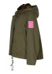 Thumbnail Blouson kaki à coupe droite pourvu d'un à capuche et de manches longues - Image 3