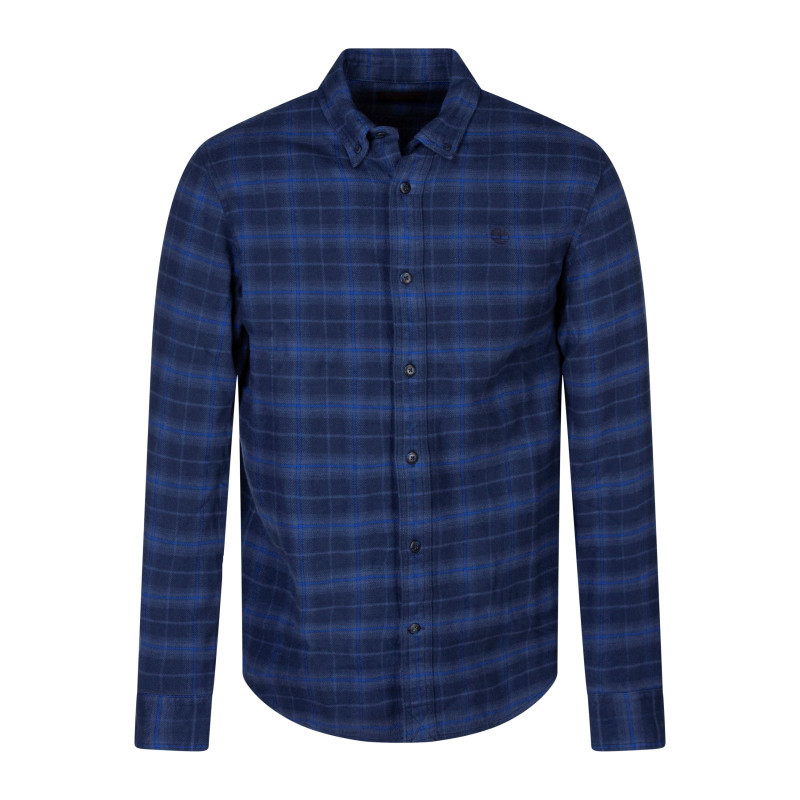 Timberland - Chemise En Coton Bleu Foncé à Carreaux Pourvue D'une Coupe Droite - Bleu Foncé Timberland - Chemise En Coton Bleu Foncé à Carreaux Pourvue D'une Coupe Droite - Bleu Foncé