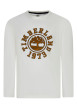 Thumbnail T-shirt à manches longues en coton blanc orné d'un imprimé logotypé