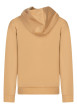Thumbnail Sweat à capuche en coton mélangé beige à coupe droite avec un logo bleu - Image 2