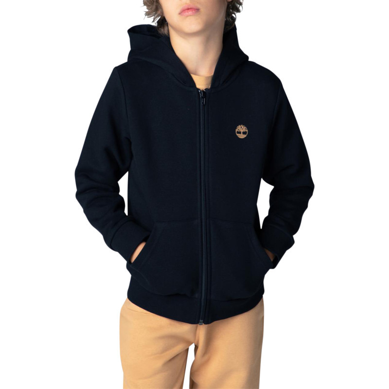 Timberland - Sweat Noir à Fermeture Zippée Doté D'un Col à Capuche à Coupe Droite - Noir