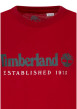 Thumbnail T-shirt en coton rouge imprimé à coupe droite muni d'un col rond - Image 3