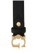 Thumbnail Ceinture noire en similicuir avec motif monogrammé pourvu d’une boucle dorée - Image 3