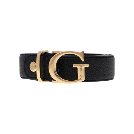 Ceinture en similicuir noire unie pourvue d’une...