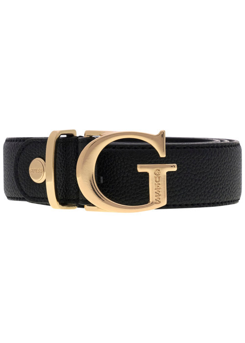 Ceinture en similicuir noire unie pourvue d’une...