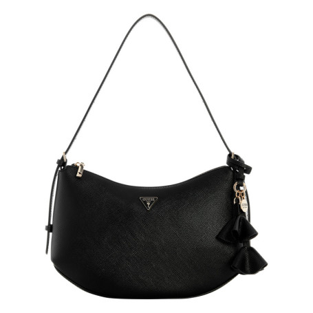 Sac à main porté épaule noir avec breloques...