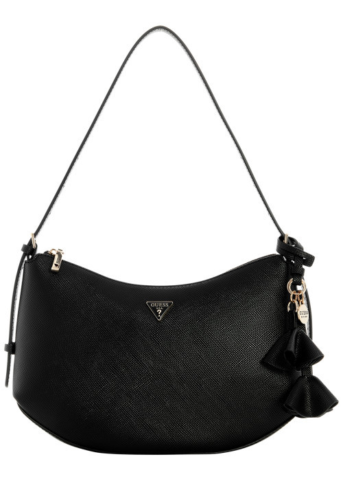 Sac à main porté épaule noir avec breloques...