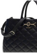 Thumbnail Grand sac cabas à porté main noir matelassé avec des détails dorés - Image 3