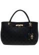 Thumbnail Sac à main noir en simili-cuir gauffré avec des breloques cloutées Guess - Image 3