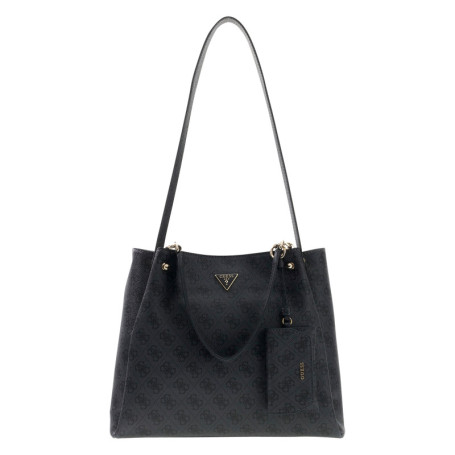 Sac à main Lorella noir porté épaule avec...