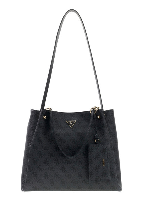 Sac à main Lorella noir porté épaule avec...