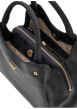 Thumbnail Sac à main noir Lorella à motifs avec une fermeture zippée et un bouton-pression - Image 4