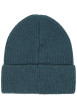 Thumbnail Bonnet pétrole en tricot côtelé pourvu d'un revers avec le logo brodé - Image 2