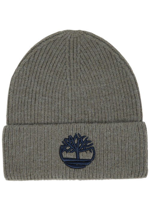 Bonnet tilleul en tricot côtelé pourvu d'un...