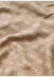 Thumbnail Écharpe rectangulaire beige à motifs en losanges avec des bords à franges - Image 3