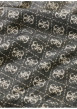 Thumbnail Écharpe grise à motifs en losange avec des bords à franges beiges - Image 3