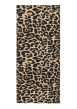 Thumbnail Écharpe à motif léopard avec une coupe rectangulaire et des bords à franges