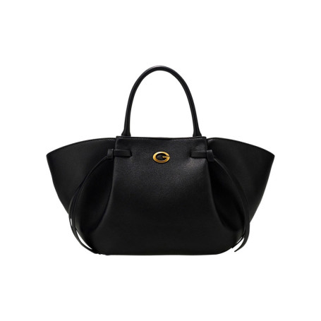 Sac à main Allegra noir uni avec une fermeture...
