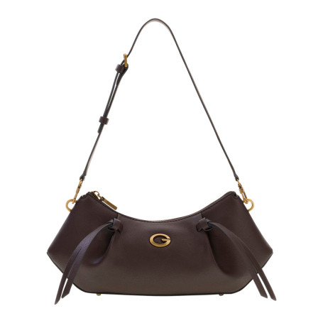 Sac marron uni Allegra avec une bandoulière...