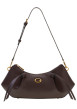 Thumbnail Sac marron uni Allegra avec une bandoulière ajustable et un logo doré