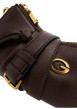 Thumbnail Sac marron uni Allegra avec une bandoulière ajustable et un logo doré - Image 3