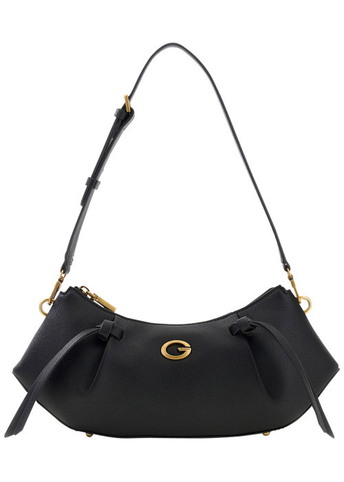 Sac Allegra noir uni avec une bandoulière ajustable et 1 poche zippée