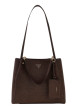 Thumbnail Sac à main Lorella chocolat avec une bandoulière ajustable et un imprimé croco