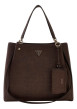 Thumbnail Sac à main Lorella chocolat avec une bandoulière ajustable et un imprimé croco - Image 2
